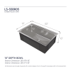 Kitchen Sink 30" x 19" Multifunctional Undermount Workstation Kitchen Sink S304 Stainless Steel Handmade Modern Single Bowl Kitchen Sink (Sink Only)
