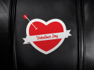 Silver Club Chair Valentine's Day Heart with Arrow Logo