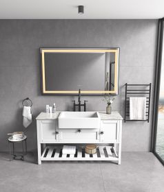 (ONLY FOR PICKUP) 60in. W x 36 in. H Super Bright Led Bathroom Mirror with Lights; Metal Frame Mirror Wall Mounted Lighted Vanity Mirrors for Wall; An