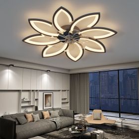 35Inches Ceiling Fan with Lights Remote Control Dimmable LED, 6 Gear Wind Speed Fan Light