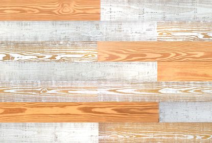 Thermo-treated 1/4 in. x 5 in. x 4 ft. Gold/White/Whitewash Mixed Colors Wood Wall Planks 10 Sq. Ft. per Pack
