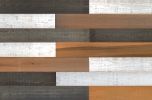 Thermo-treated 1/4 in. x 5 in. x 4 ft. Brown/Black/White Mixed Colors Wood Wall Planks 10 Sq. Ft. per Pack