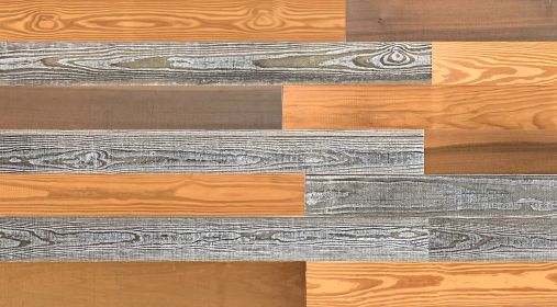 Thermo-treated 1/4 in. x 5 in. x 4 ft. Gold/Brown/Gray Mixed Colors Wood Wall Planks 10 Sq. Ft. per Pack