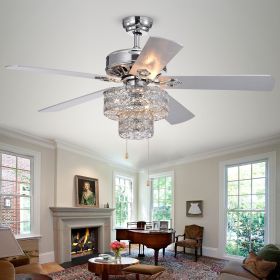 Empire Un 5-Blade Silver Chandelier Ceiling Fan