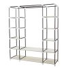 69" Portable Clothes Closet Wardrobe Storage Organizer with Non-Woven Fabric Quick and Easy to Assemble Extra Strong and Durable Beige