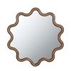 31" x 30" Wooden Accent Mirror with Unique Frame, Wall Mirror for Living Room Bedroom Entryway