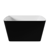 47" 100% Acrylic Freestanding Bathtub,Contemporary Soaking Tub,Matte Black bathtub