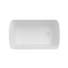 47" 100% Acrylic Freestanding Bathtub,Contemporary Soaking Tub,Matte Black bathtub