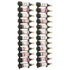 Wall Mounted Wine Racks for 12 Bottles 2 pcs Black Iron