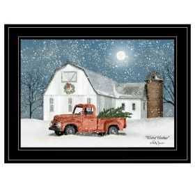 "Wintry Weather" by Billy Jacobs, Ready to Hang Framed Print, Black Frame