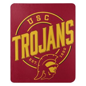 USC OFFICIAL NCAA "Campaign" Fleece Throw Blanket; 50" x 60"