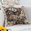 SOGA 2X 50cm Vintage Oil Painting Color Raised Embroidery Empress Flower Throw Pillow