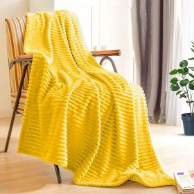 SOGA 2X Yellow Throw Blanket & Bed Sofa Comforter