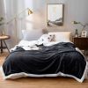 SOGA 2X Black Throw Blanket & Bed Sofa Comforter