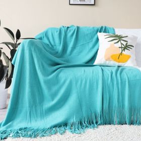 SOGA 2X Teal Acrylic Knitted Throw Blanket  Couch Bed Sofa Home Decor