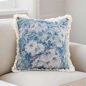 SOGA 2X 50cm Oil Painting Shabby Chic Style Handmade Full Floral Needlepoint Throw Pillow