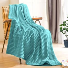 SOGA 2X Sky Blue Throw Blanket & Bed Sofa Comforter