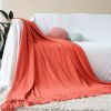 SOGA 2X Orange Acrylic Knitted Throw Blanket  Couch Bed Sofa Home Decor