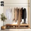 SOGA 2X 160mm Wall-Mounted Clothes Line Dry Rack  Foldable Hanger Black