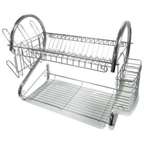 Better Chef 22" 2-Level Chrome-Plated S-Shaped Dish Rack