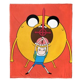 Adventure Time; Round Boy Silk Touch Throw Blanket; 50" x 60"