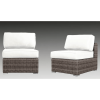 Rattan Wicker Fully Assembled 2 - Person Seating Group with Cushions
