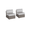 Rattan Wicker Fully Assembled 2 - Person Seating Group with Cushions