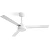 52" Ceiling Fan Without Light, 3 ABS Blades Farmhouse Ceiling Fan with Remote Control 6-speed Reversible DC Motor White for Living Room, Bedroom, Kitc
