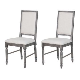 Cream and Weathered Grey Open Back Side Chairs (Set of 2)