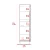 Baleare Pantry Cabinet, Five Interior Shelves, Four Legs -White