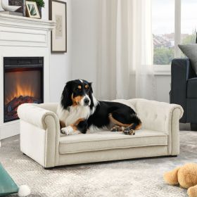 Elegant Rectangle Pet Bed for Medium and Large Dogs, Durable Elevated Dog Sofa Bed, Comfortable Dog Couch, Modern and Stylish Dog Sofa for Large Dogs