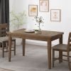 Wood Counter Height Dining Table, Antique Brown, 35"D x 59.1"W x 36.5"H