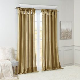 Twist Tab Lined Window Curtain Panel Bronze 50x120"