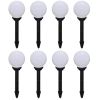 Outdoor Pathway Lamps 8 pcs LED 5.9" with Ground Spike