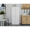 Varese Pantry Cabinet, Double Door,Five Shelves -White