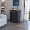 Wenge 6-Bottle Rack Bar Cart
