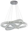 Crystal Elegance Chandelier Integrated LED, Dimmable, 3 Rings