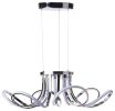 6 Petal Flower Chandelier Integrated LED Strip, Dimmable, Chrome