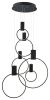 Hong Kong Circular Chandelier Integrated LED, Dimmable, Black