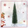5/6/7/8/9 Feet Pre-lit Pencil Artificial Christmas Tree with 150/180/200//300/400 Warm White LED Lights