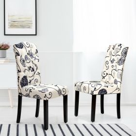 Set of 2 Modern Tufted Dining Chairs with Padded Seat