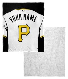 [Personalization Only] OFFICIAL MLB Jersey Personalized Silk Touch Sherpa Throw Blanket - Pirates