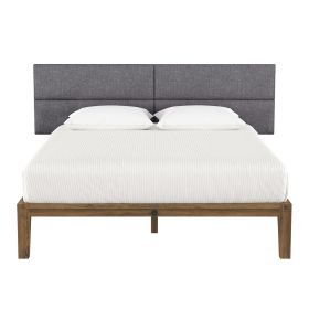 Jaxx Panelist Modern Padded Headboard â€“ Set of 4 Wall Mounted Panels (Each 11.25" x 38") - King, Charcoal Microvelvet