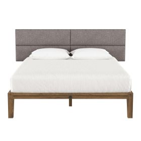 Jaxx Panelist Modern Padded Headboard â€“ Set of 4 Wall Mounted Panels (Each 11.25" x 38") - King, Havana Brown Microvelvet