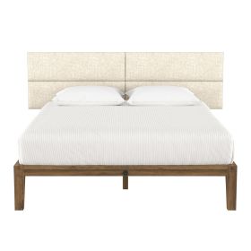 Jaxx Panelist Modern Padded Headboard â€“ Set of 4 Wall Mounted Panels (Each 11.25" x 38") - King, Dune Beige Microvelvet