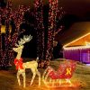 Courtyard Elk Christmas Decoration 74*20*120cm 3000V 360W