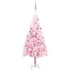 Artificial Pre-lit Christmas Tree with Ball Set Pink 47.2" PVC