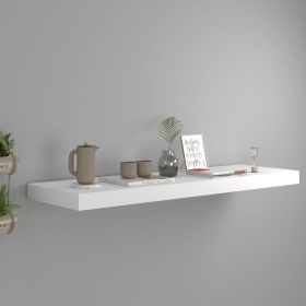 Floating Wall Shelf White 31.5"x9.3"x1.5" MDF