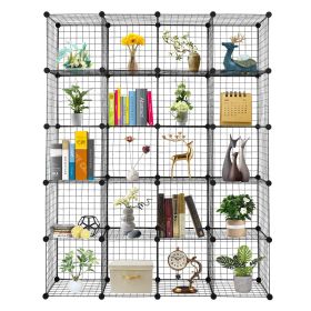 20-Cube Organizer Cube Storage Storage Shelves Wire Cube Storage Origami Shelves Metal Grid Multifunction Shelving Unit Modular Cubbies Organizer Book