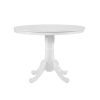 White Finish Round Dining Table 1pc Farmhouse Style Wooden Furniture Casual Dining Kitchen Breakfast Nook